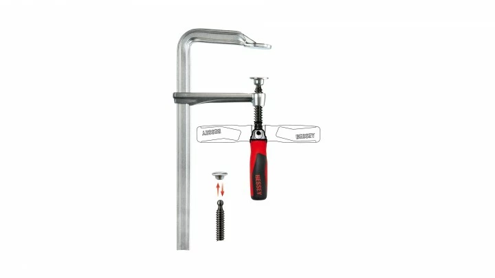 BESSEY Ganzstahl-Schraubzwinge Mit Klappgriff GZ60-12KG 600/120