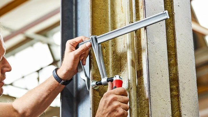 BESSEY Ganzstahl-Schraubzwinge Mit Klappgriff GZ60-12KG 600/120 – Bild 2