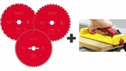 Sägeblätter 3er-Set 254x30 + Werkstückschieber