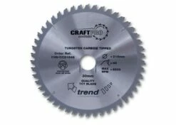 TREND Kreissägeblatt HM 215 X 2,6/1,7 X 30 Mm, Z=48 WZ Neg.