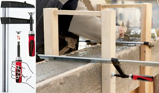 BESSEY 4-tlg.Temperguss-Schraubknecht-Set 400 & 1250 Mm – Bild 2